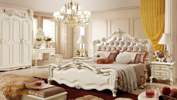 Mua giường ngủ cổ điển màu trắng ở đâu đẹp
