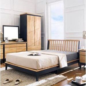 Giường ngủ gỗ sồi Mỹ kiểu Hàn Quốc