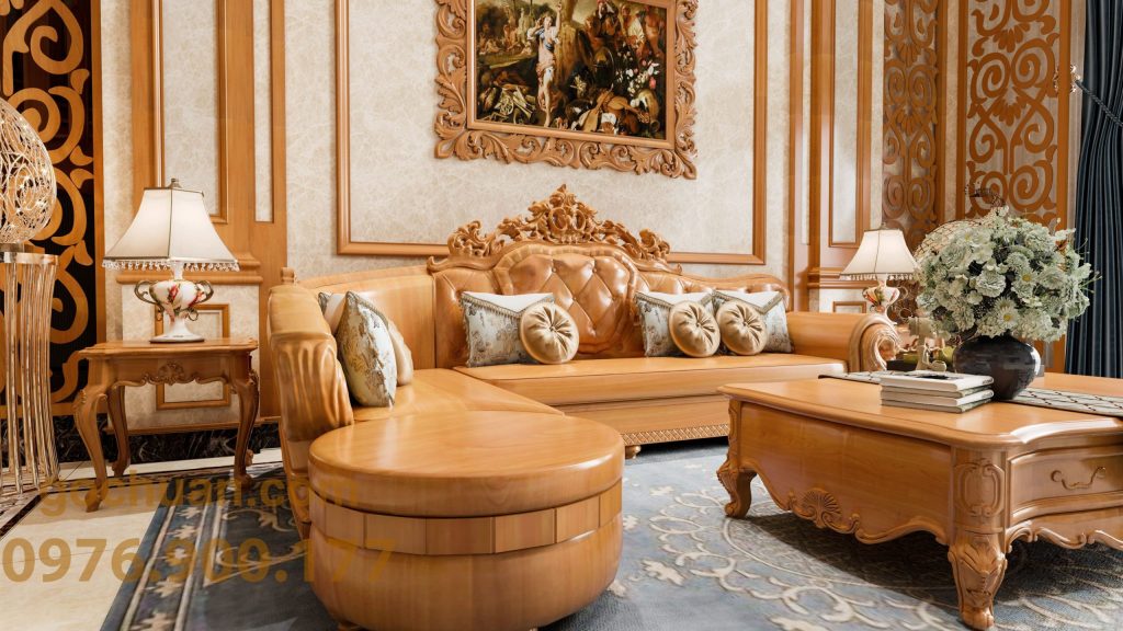 Sofa gỗ tân cổ điển tại Gỗ Chuẩn 2022