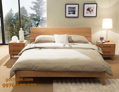 Giường gỗ sồi mỹ